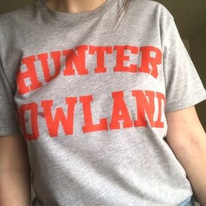 signed shirt and phone case